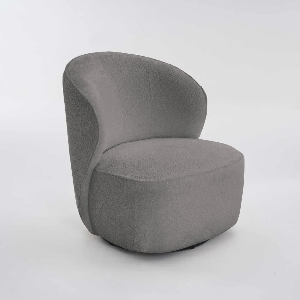 GRACE FABRIC SWIVEL CHAIR - GREY