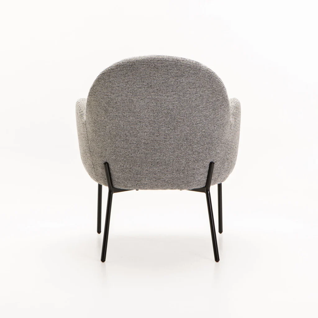 AMELIA TEXTURED FABRIC CHAIR - GREY