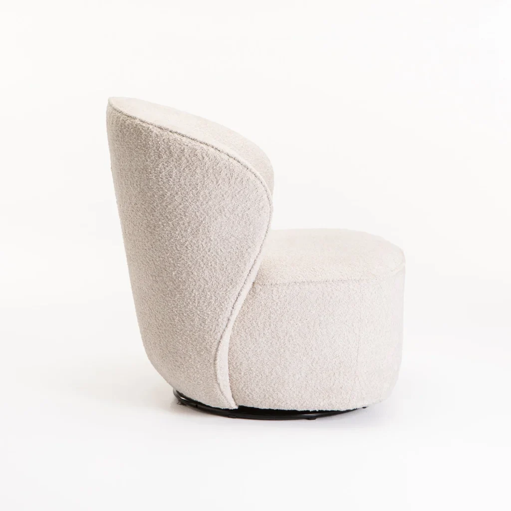 GRACE FABRIC SWIVEL CHAIR - OATMEAL