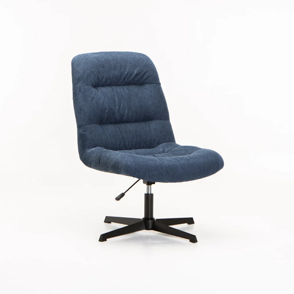 MACEY FABRIC CHAIR WITH SWIVEL - BLUE