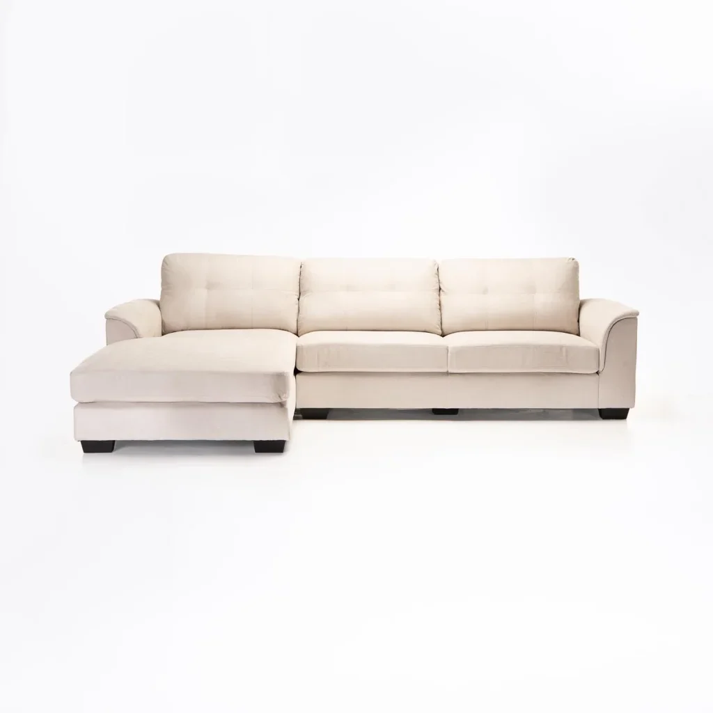 GIA FABRIC CORNER CHAISE - PLATINUM