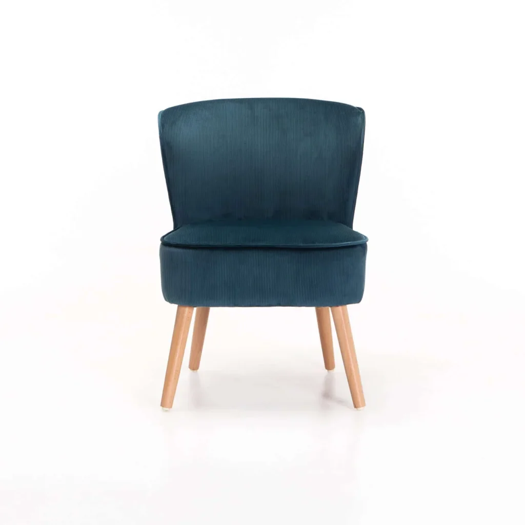 BEAU VELVET CHAIR - PETROL BLUE