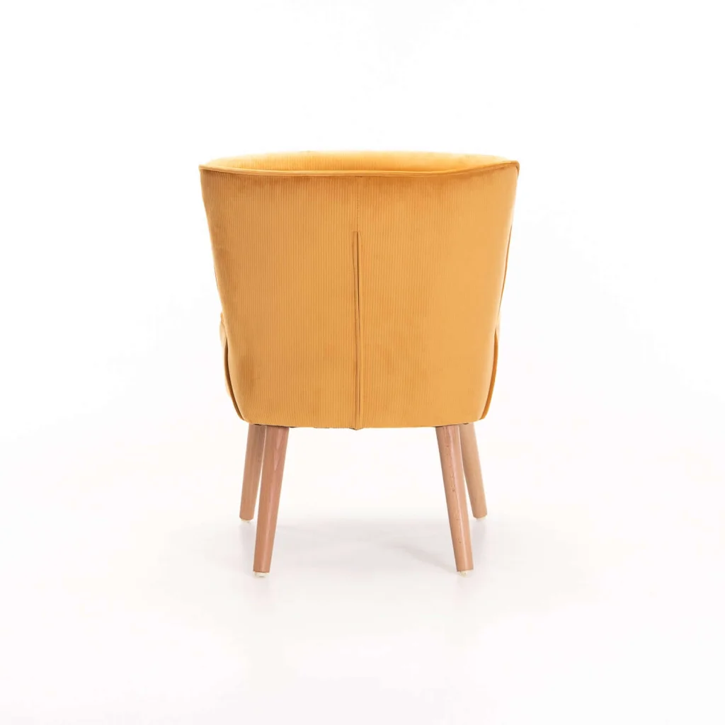 BEAU VELVET CHAIR - MUSTARD
