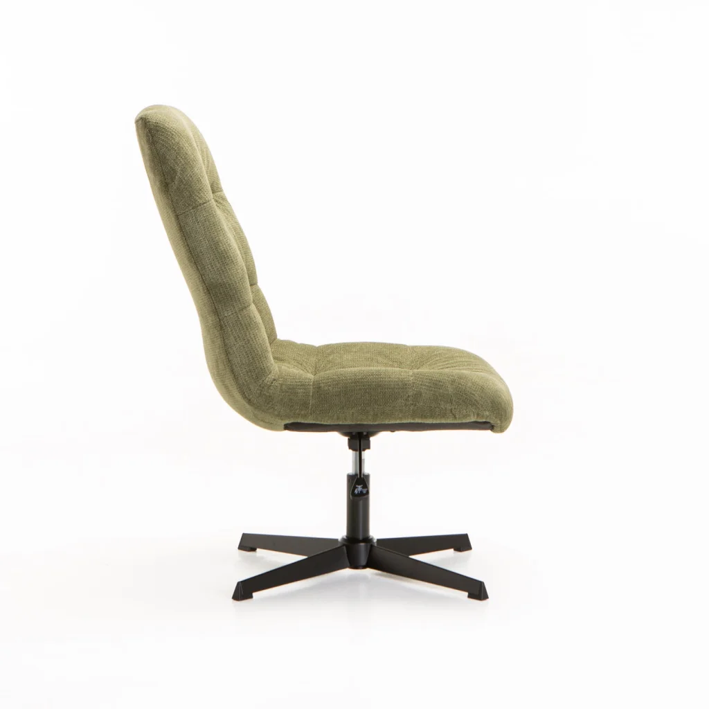 MACEY FABRIC CHAIR WITH SWIVEL - GREEN