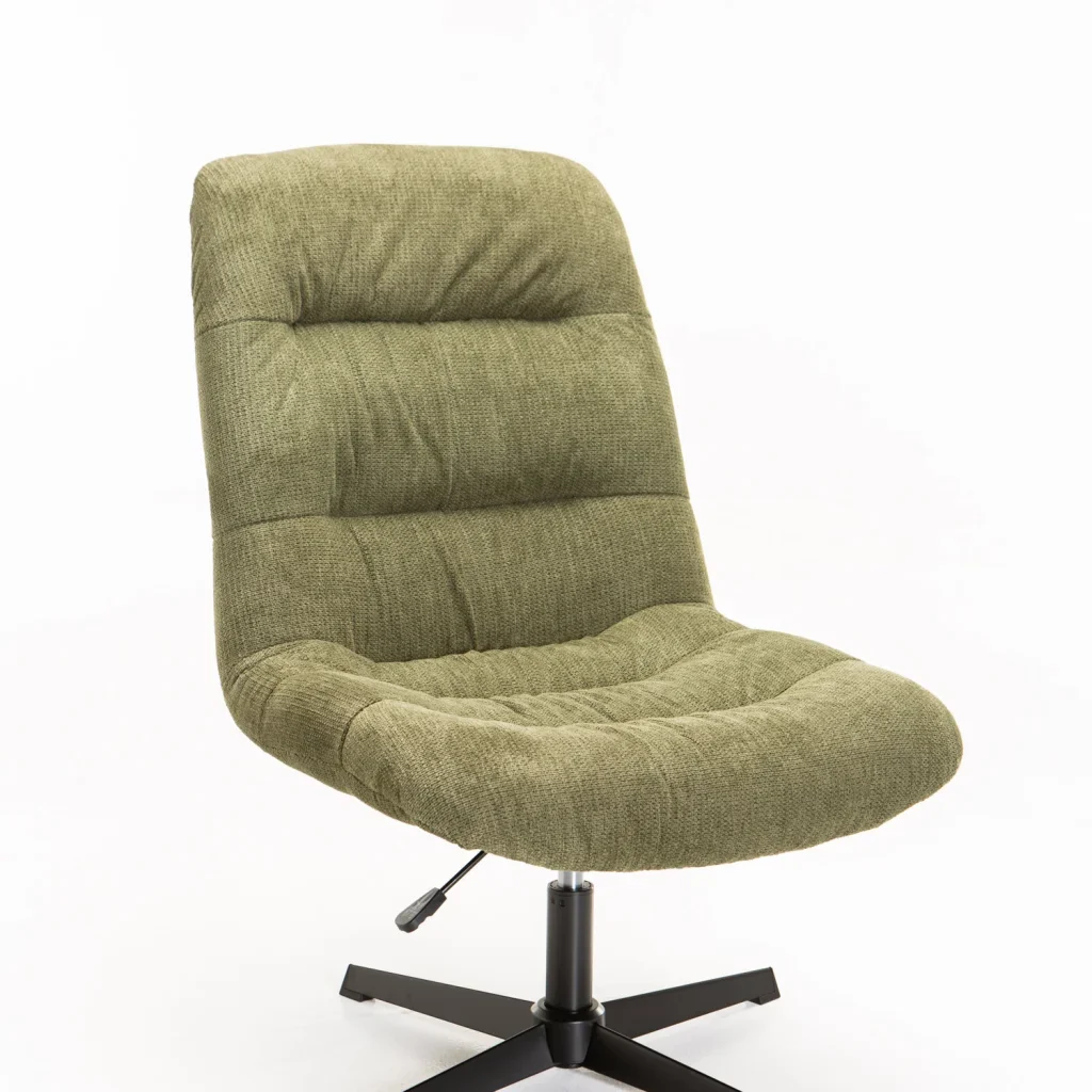 MACEY FABRIC CHAIR WITH SWIVEL - GREEN