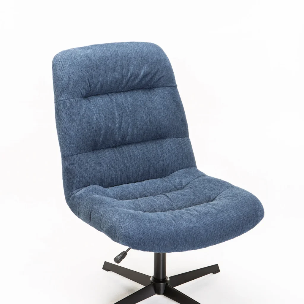 MACEY FABRIC CHAIR WITH SWIVEL - BLUE