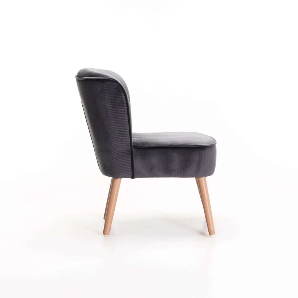 BEAU VELVET CHAIR - GREY