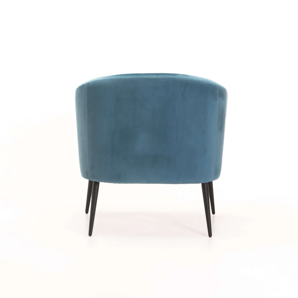 COLT VELVET CHAIR BLACK LEG - PETROL BLUE