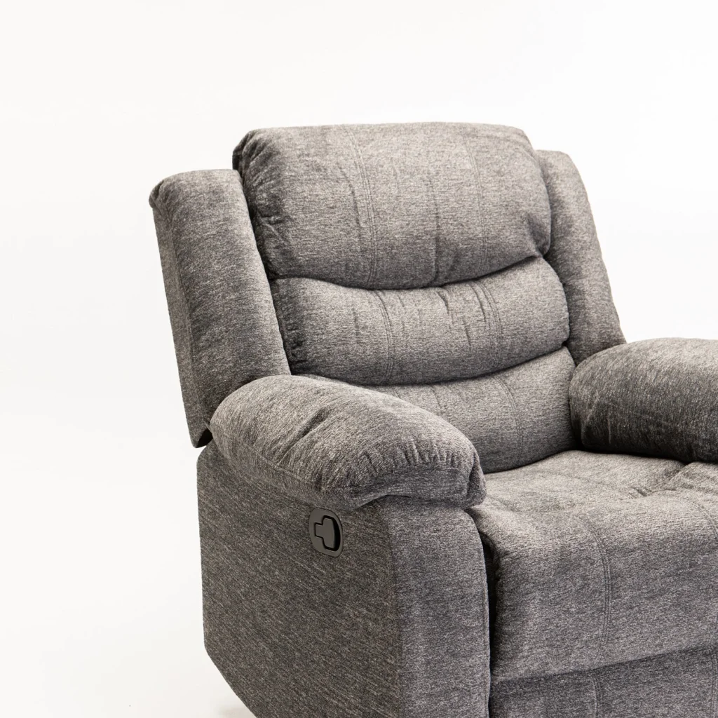 BAZ FABRIC ARMCHAIR RECLINER - GREY