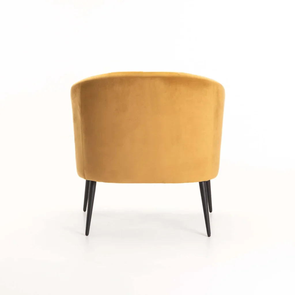 COLT VELVET CHAIR BLACK LEG - MUSTARD
