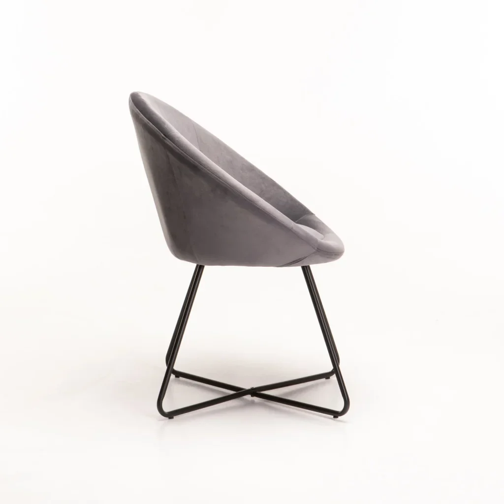 OLA VELVET ARMCHAIR BLACK LEG