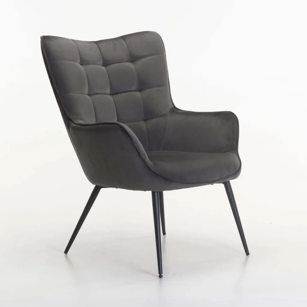 BJORN VELVET CHAIR - GREY