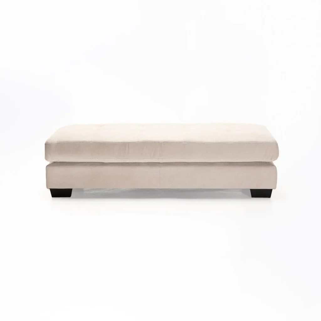GIA FABRIC OTTOMAN - PLATINUM