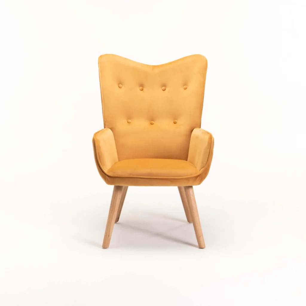 BROOK VELVET CHAIR - MUSTARD