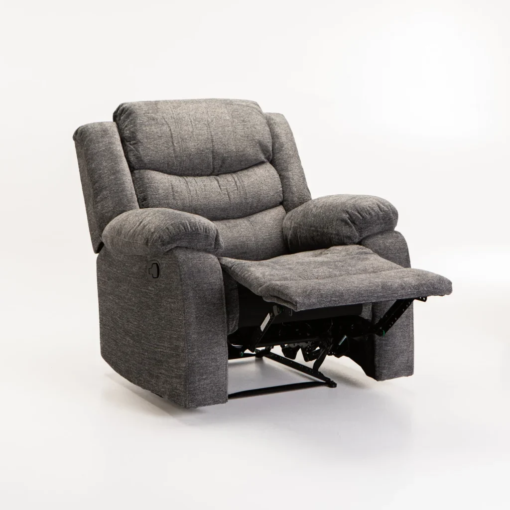 BAZ FABRIC ARMCHAIR RECLINER - GREY