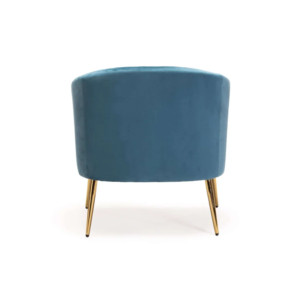 COLT VELVET CHAIR GOLD LEG - PETROL BLUE