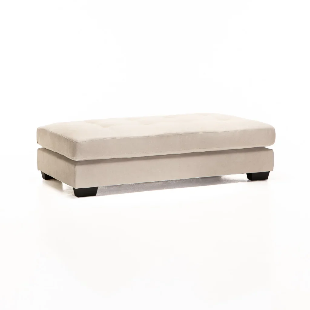 GIA FABRIC OTTOMAN - PLATINUM