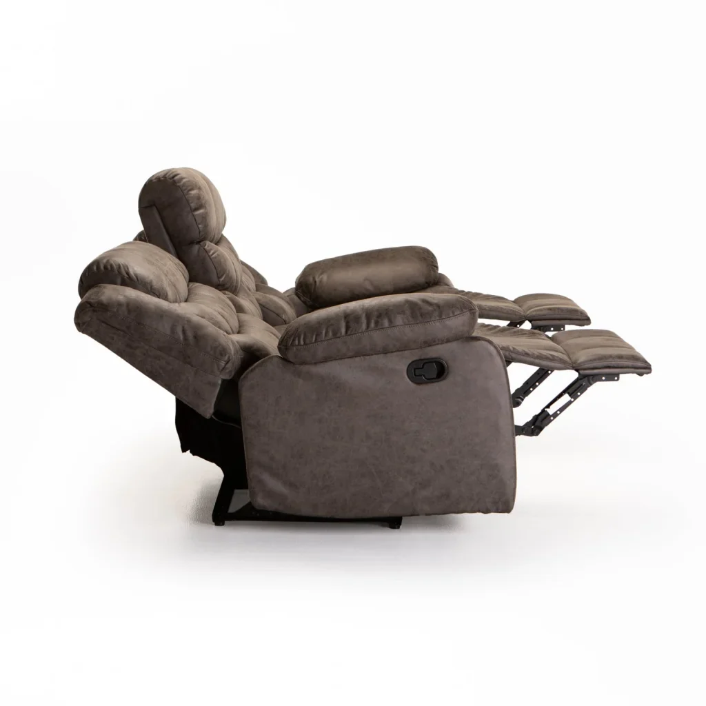 YAZ LUXURY FABRIC 3 SEATER RECLINER - GREY