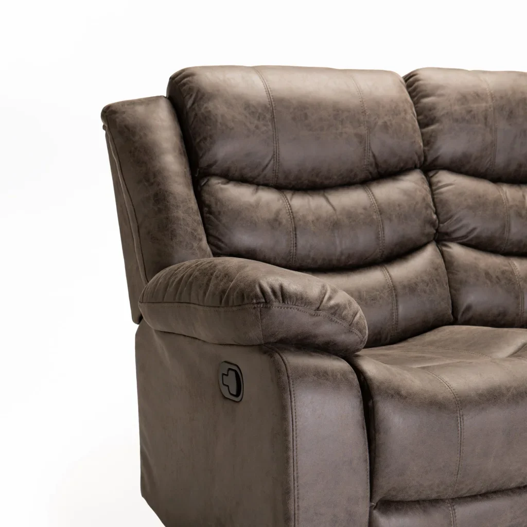 YAZ LUXURY FABRIC 3 SEATER RECLINER - GREY