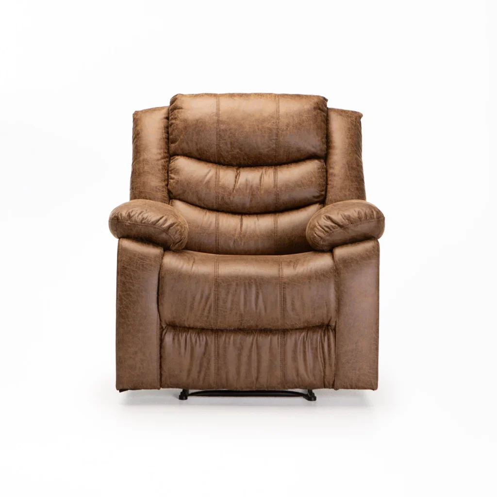 YAZ LUXURY FABRIC ARMCHAIR RECLINER - BROWN