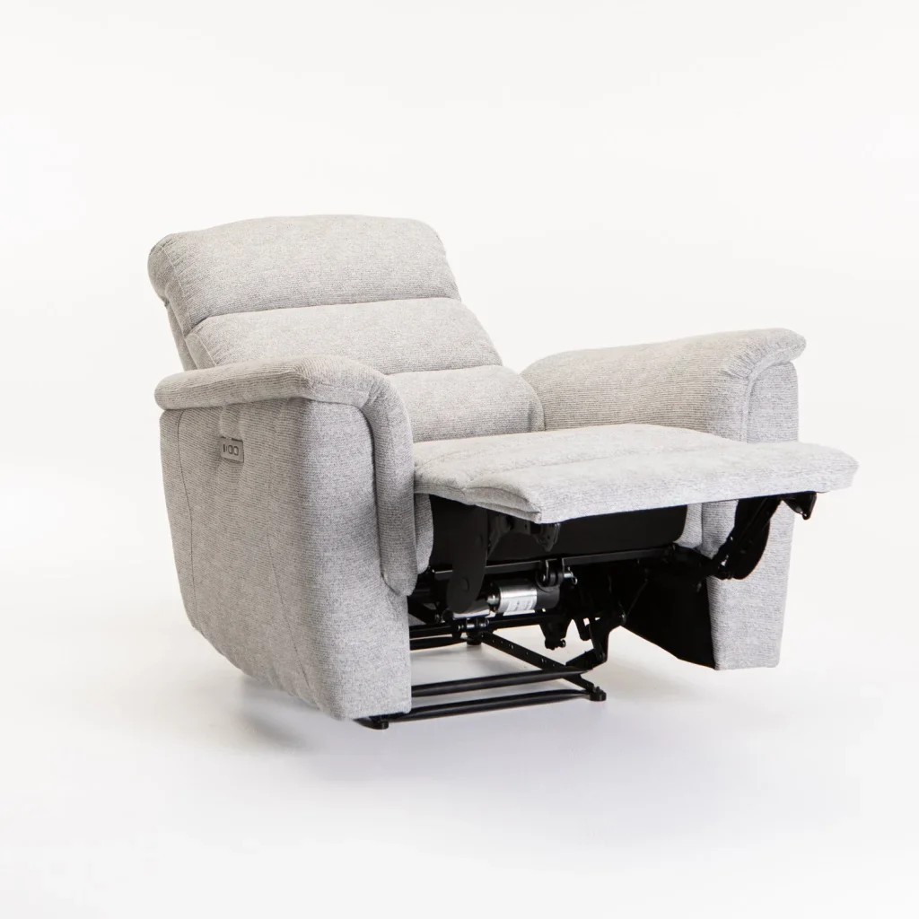 MARCO FABRIC ELECTRIC POWER ARMCHAIR RECLINER-GREY