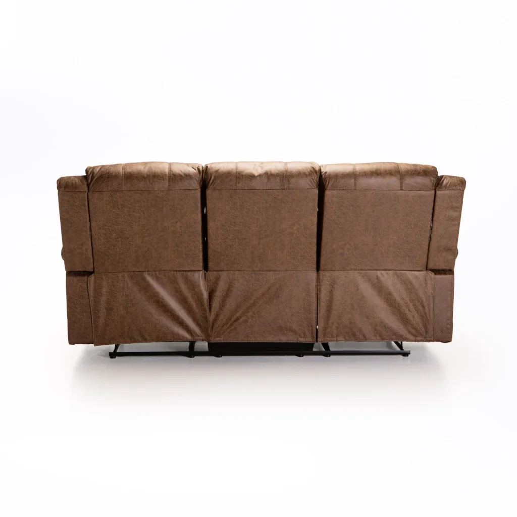 YAZ LUXURY FABRIC 3 SEATER RECLINER - BROWN