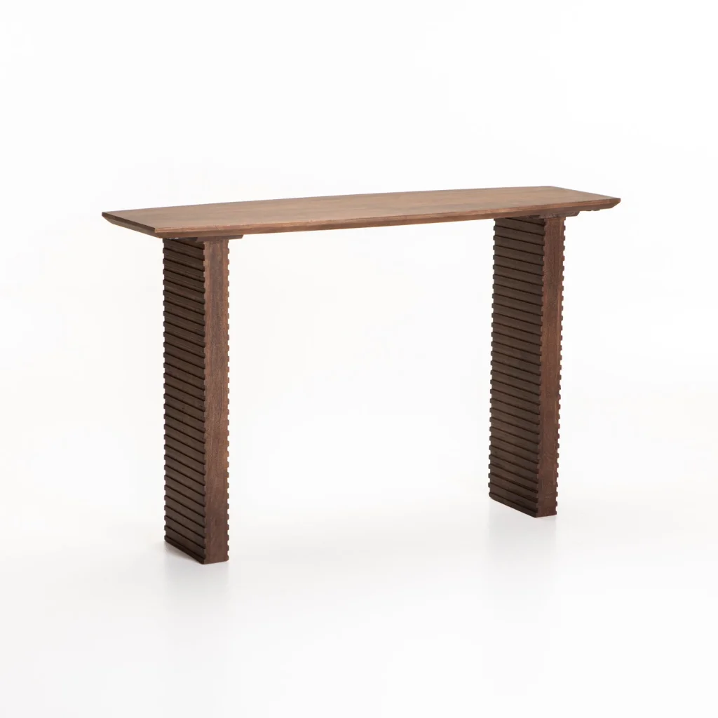 AGRA 120cm SOLID WOOD CONSOLE - LIGHT BROWN
