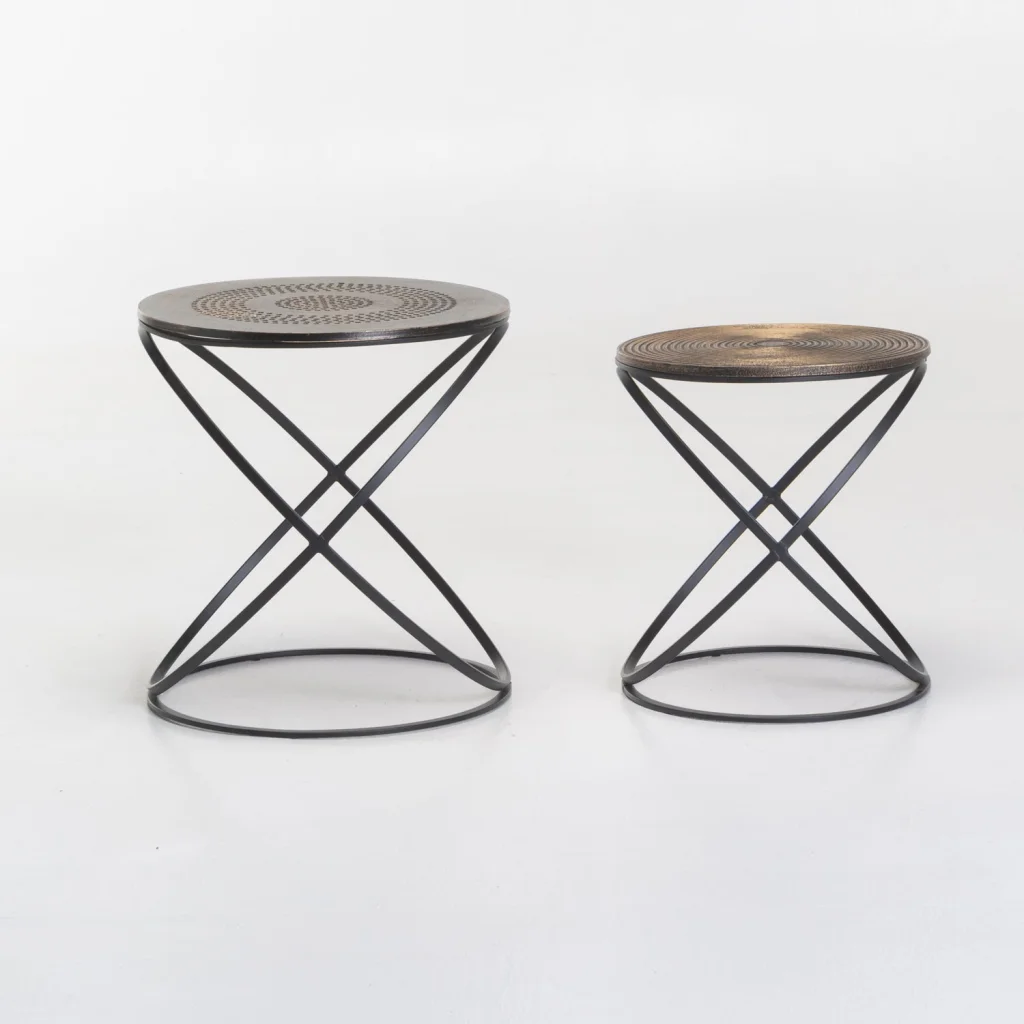 PAROS SET OF 2 TABLES - GOLD