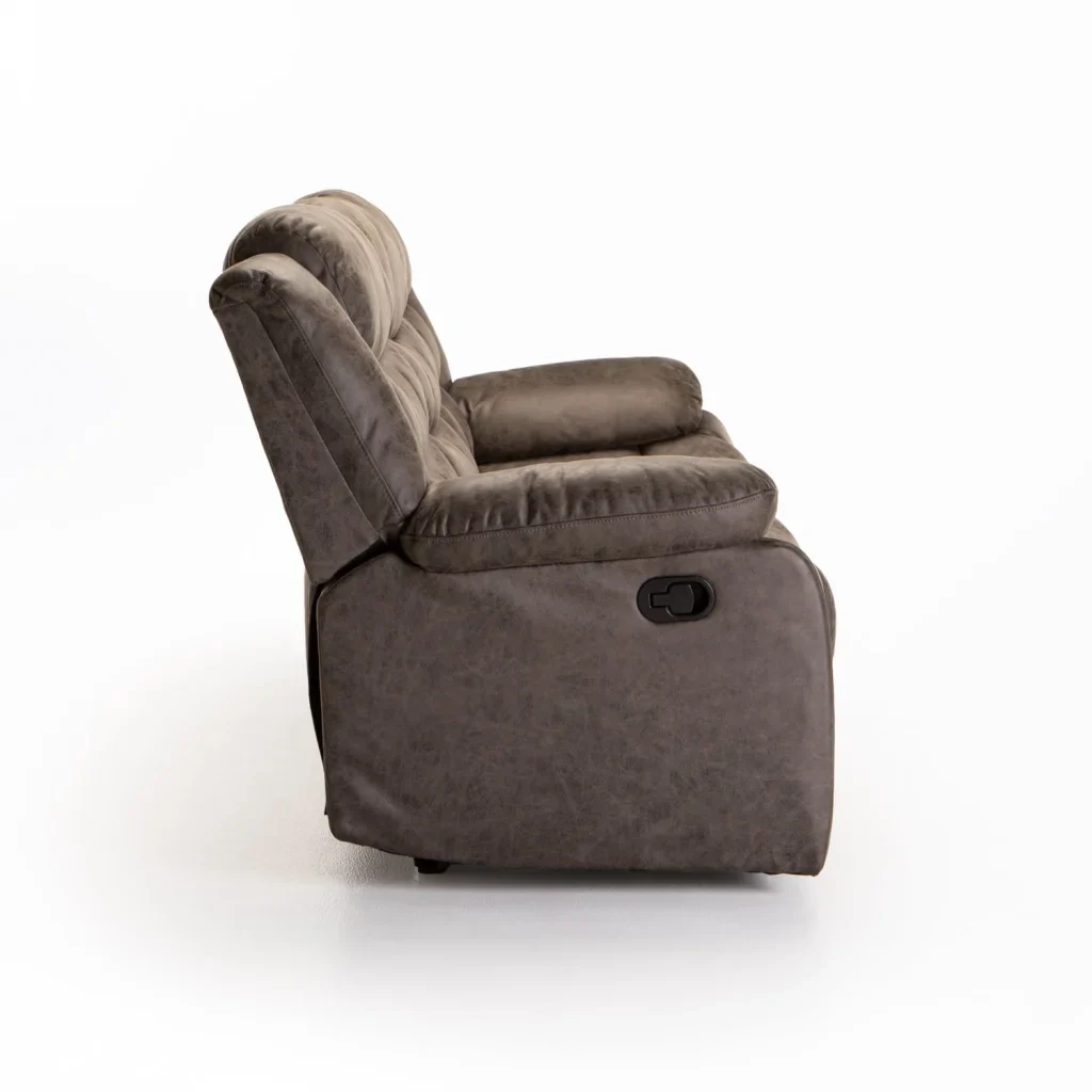 YAZ LUXURY FABRIC 3 SEATER RECLINER - GREY
