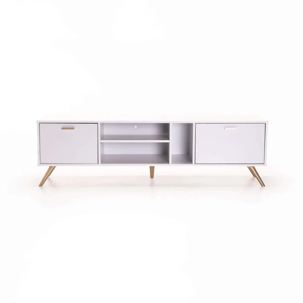 LENA 160cm 2 DOOR TV UNIT - WHITE
