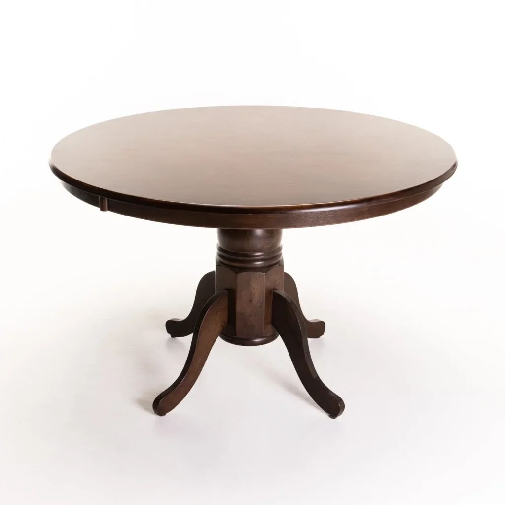 OLIVER 120cm ROUND DINING TABLE  120Ø CM(4-6 SEATER) - MAHOGANY