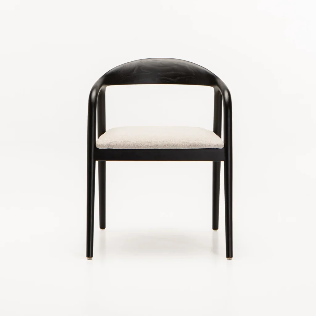 ALINA WOODEN DINING CHAIR - BLACK