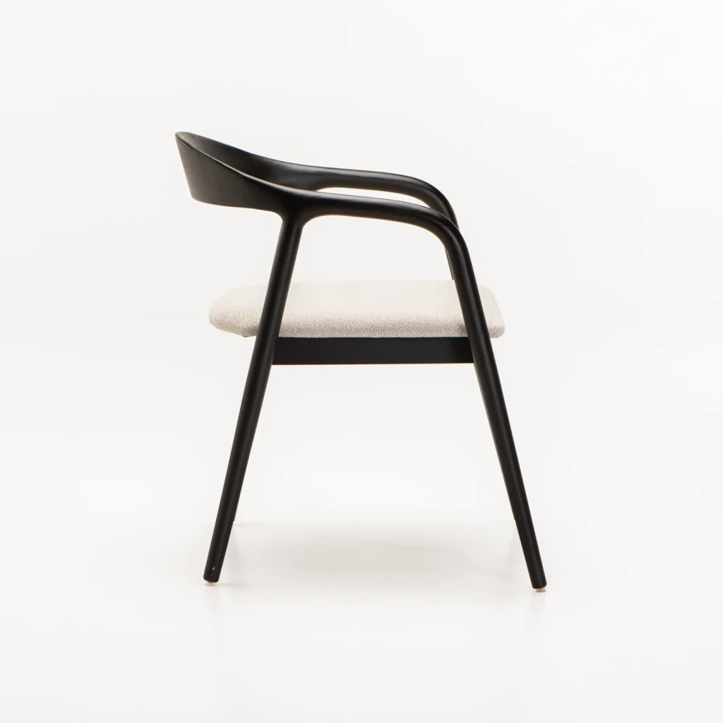 ALINA WOODEN DINING CHAIR - BLACK