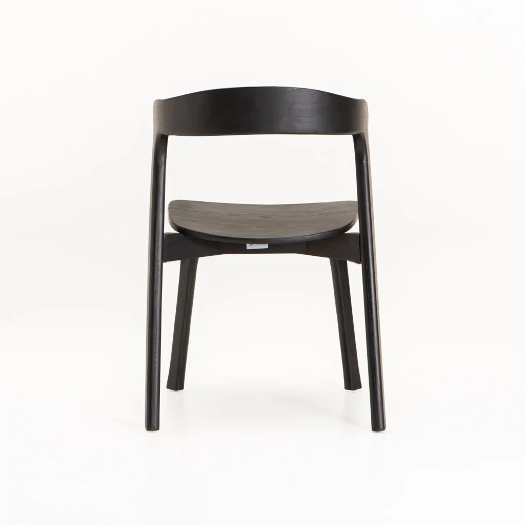 ZARA SOLID WOOD DINING CHAIR - BLACK