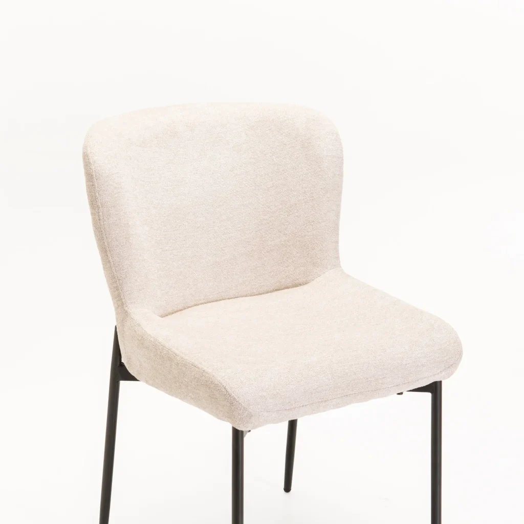 TORI FABRIC DINING CHAIR - CREAM