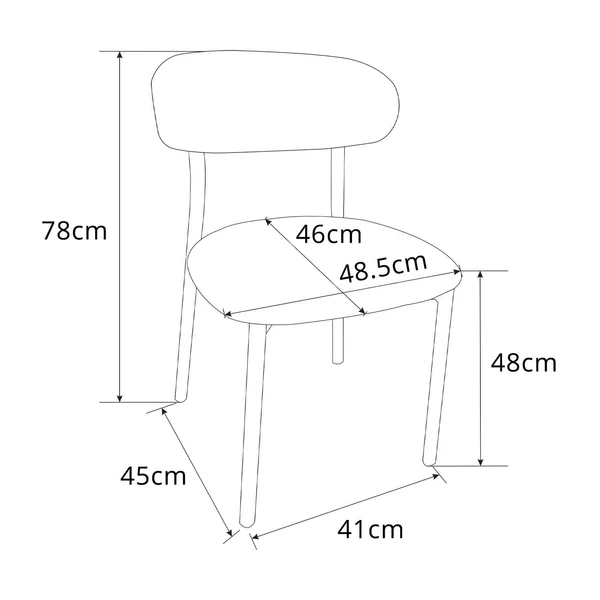 JOSIE FABRIC DINING CHAIR - CREAM / NATURAL