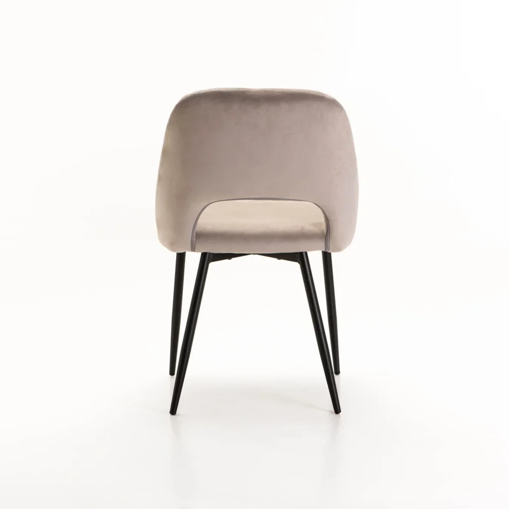 SADIE VELVET DINING CHAIR - TAUPE