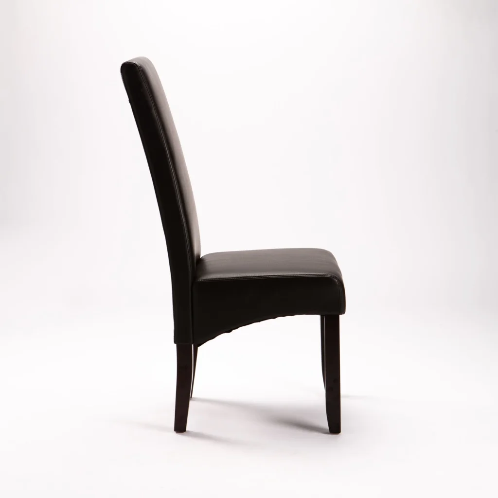 REX LEATHER TOUCH DINING CHAIR - WALNUT