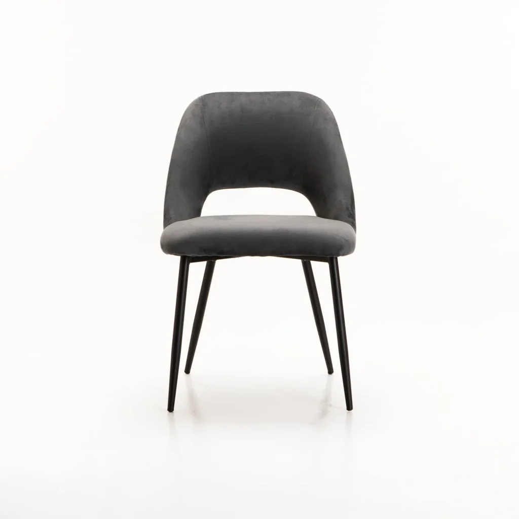 SADIE VELVET DINING CHAIR - GREY