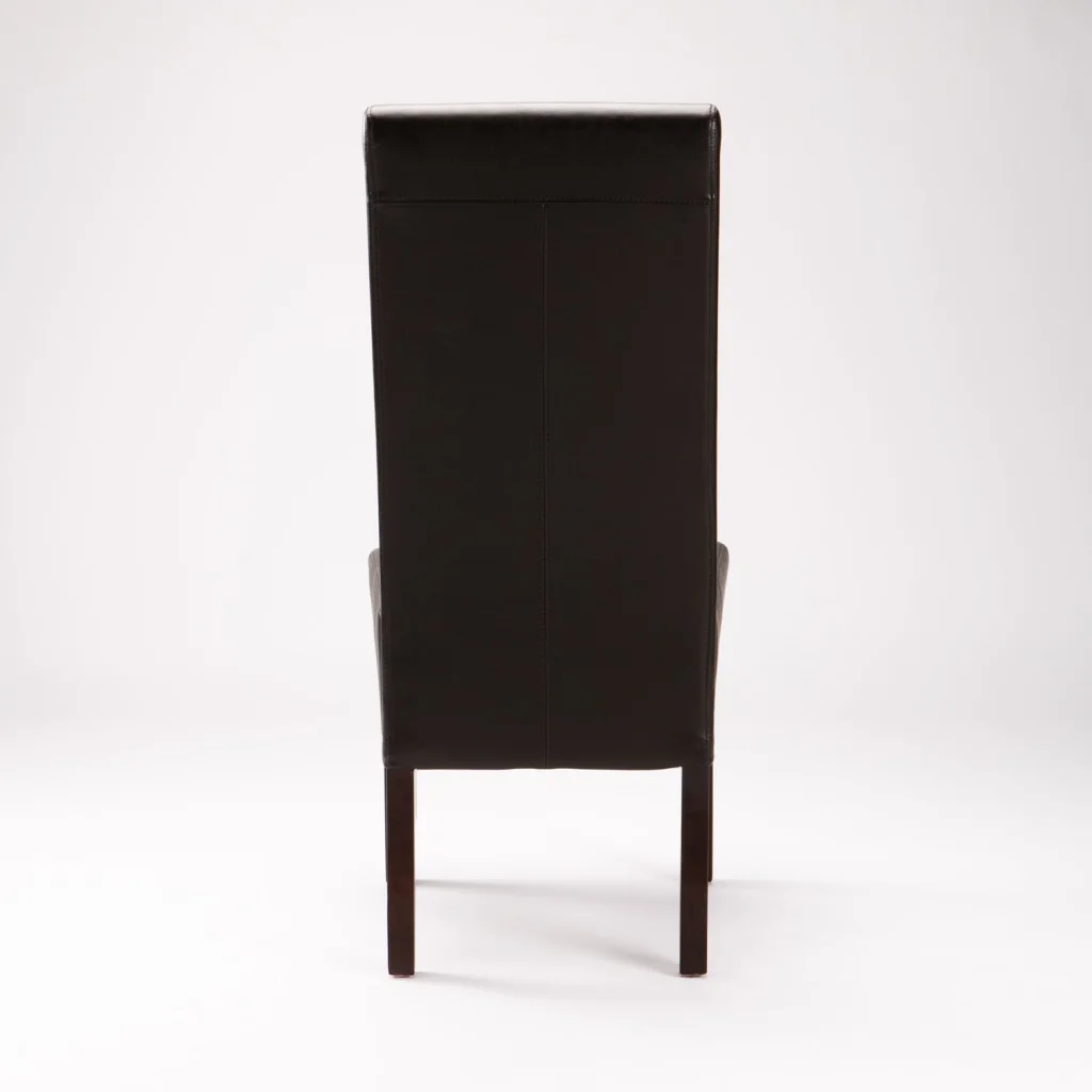 REX LEATHER TOUCH DINING CHAIR - WALNUT