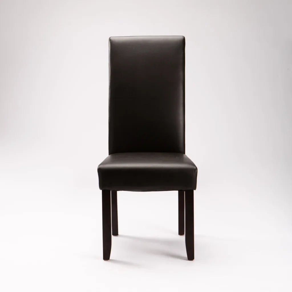 REX LEATHER TOUCH DINING CHAIR - WALNUT