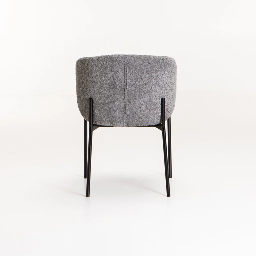 PHOEBE FABRIC DINING CHAIR - GREY