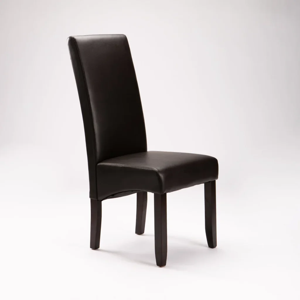 REX LEATHER TOUCH DINING CHAIR - WALNUT
