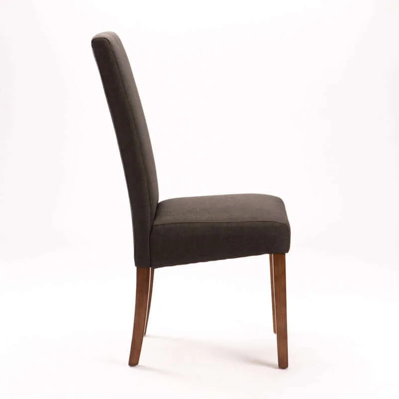 EARL DELUXE FABRIC DINING CHAIR - CHARCOAL
