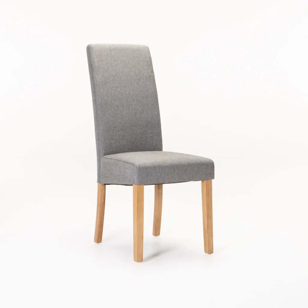 EARL DELUXE FABRIC DINING CHAIR - DARK GREY