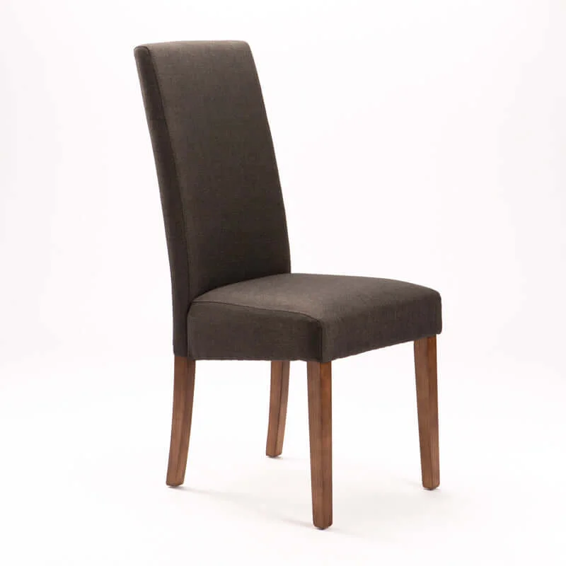 EARL DELUXE FABRIC DINING CHAIR - CHARCOAL