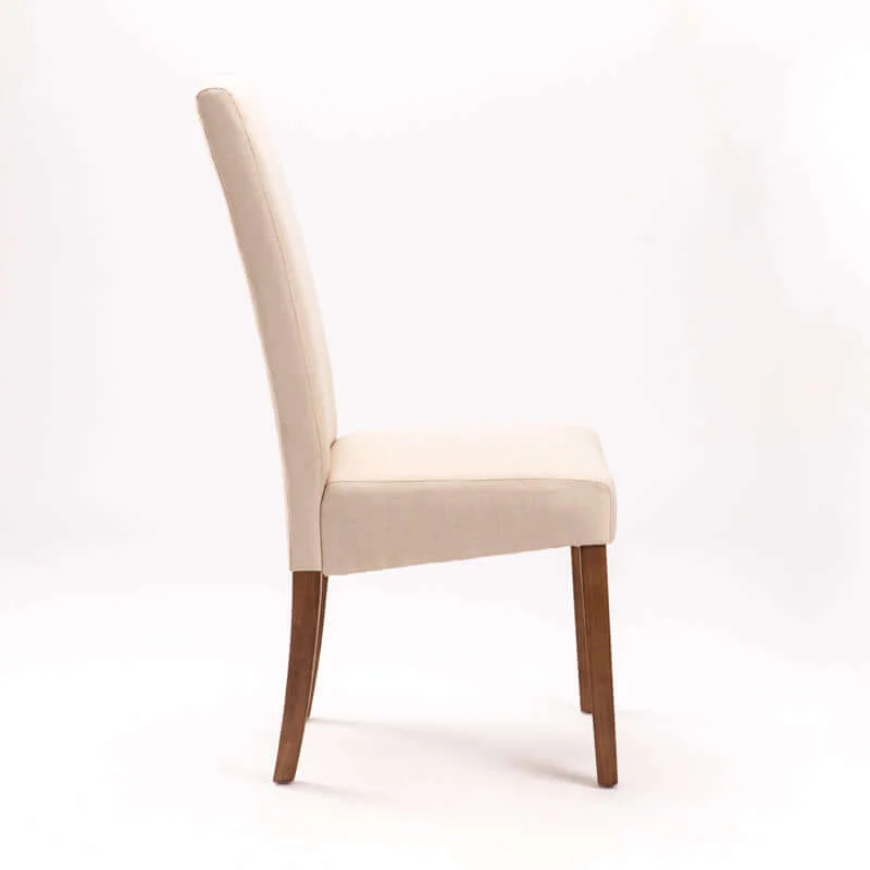EARL DELUXE FABRIC DINING CHAIR - CREAM