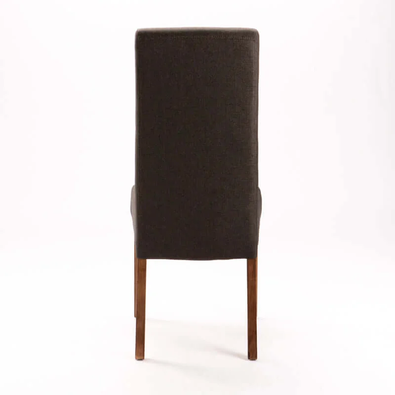 EARL DELUXE FABRIC DINING CHAIR - CHARCOAL