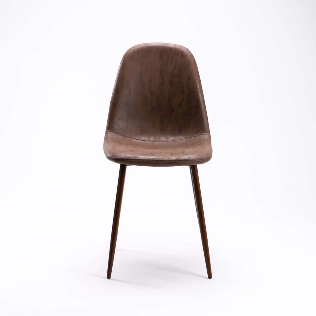 DAN FABRIC DINING CHAIR - BROWN