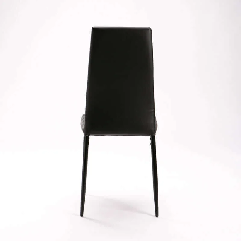 BENNY LEATHER TOUCH DINING CHAIR - BLACK
